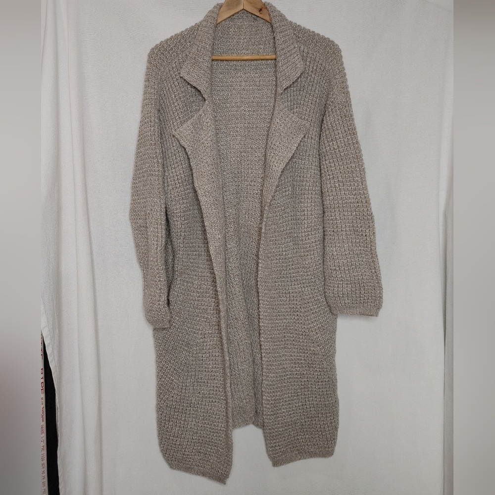 Pendleton EMERY CARDIGAN Coatigan Longline Tan Mix Beige Neutral wool alpaca L - Picture 2 of 10